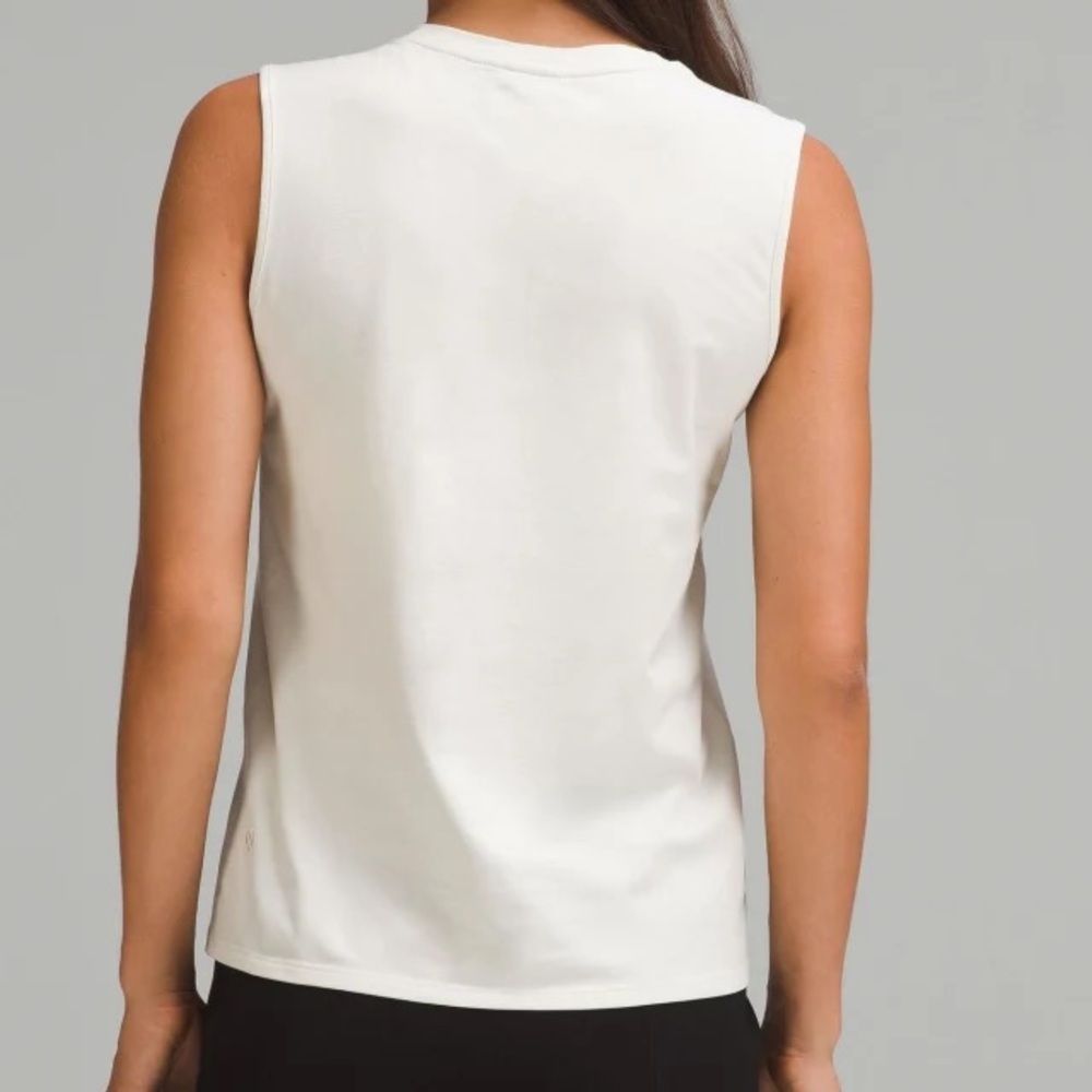 Lululemon Athletica Love Organic Cotton White Crewneck Tank Top Size: S NWT - Picture 5 of 8